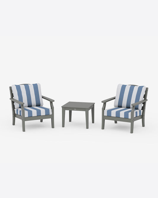Savannah 3-Piece Seating Set – Cabana Stripe Navy | Draper James Popular