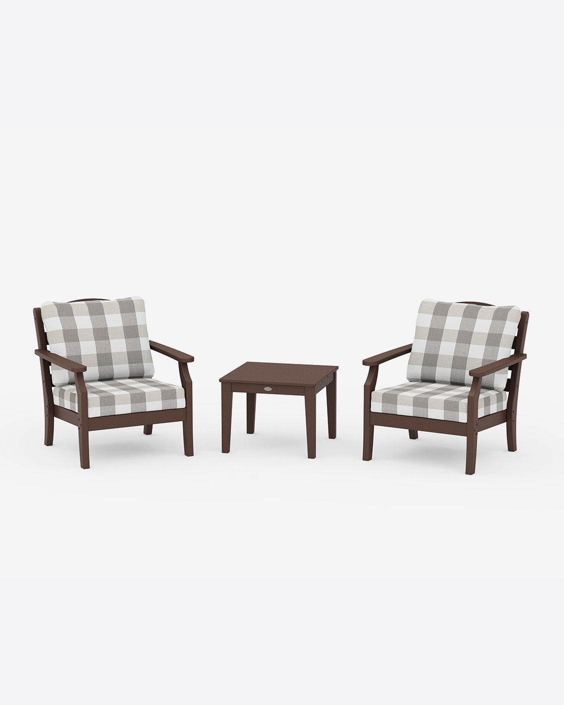 Savannah 3-Piece Seating Set – Buffalo Plaid White | Draper James Sale