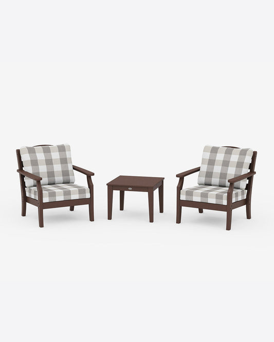 Savannah 3-Piece Seating Set – Buffalo Plaid White | Draper James Sale