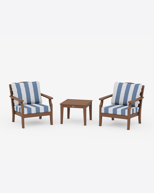 Savannah 3-Piece Seating Set – Cabana Stripe Gray | Draper James Everyday