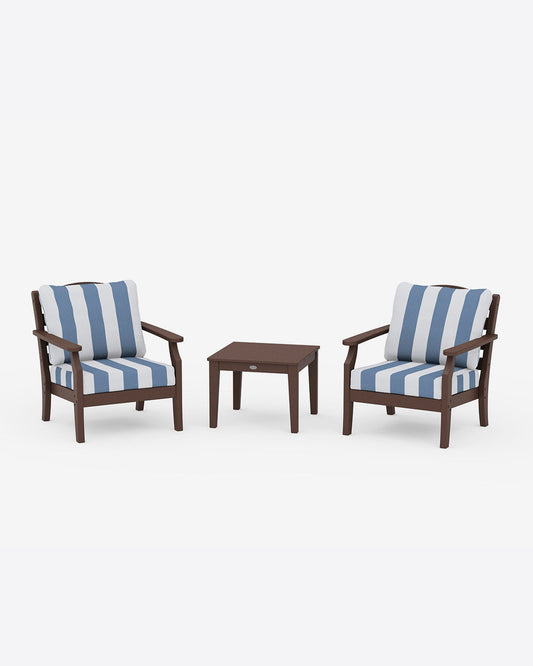Savannah 3-Piece Seating Set – Cabana Stripe Blue | Draper James Exclusive