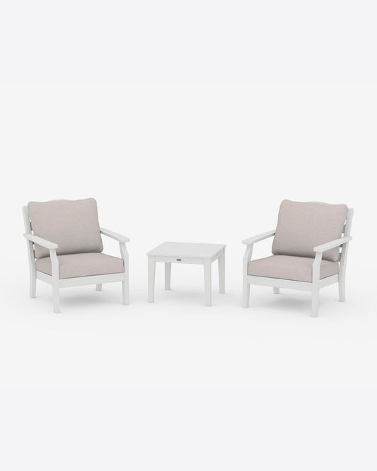 Savannah 3-Piece Deep Seating Set in White | Draper James Best Seller