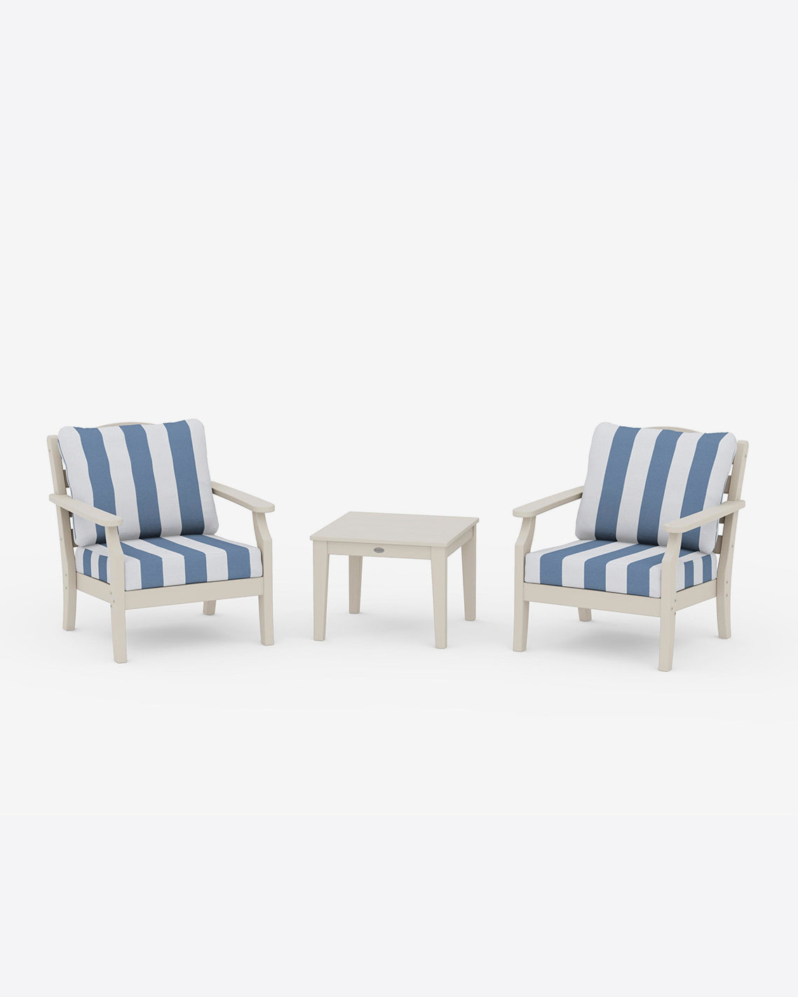 Savannah 3-Piece Seating Set – Cabana Stripe White | Draper James Smart Buy