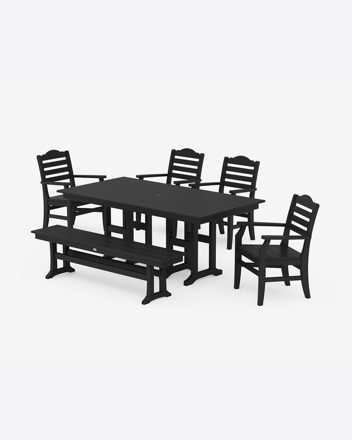Savannah 6-Piece Farmhouse Dining Set with Bench in Blue | Draper James Essential