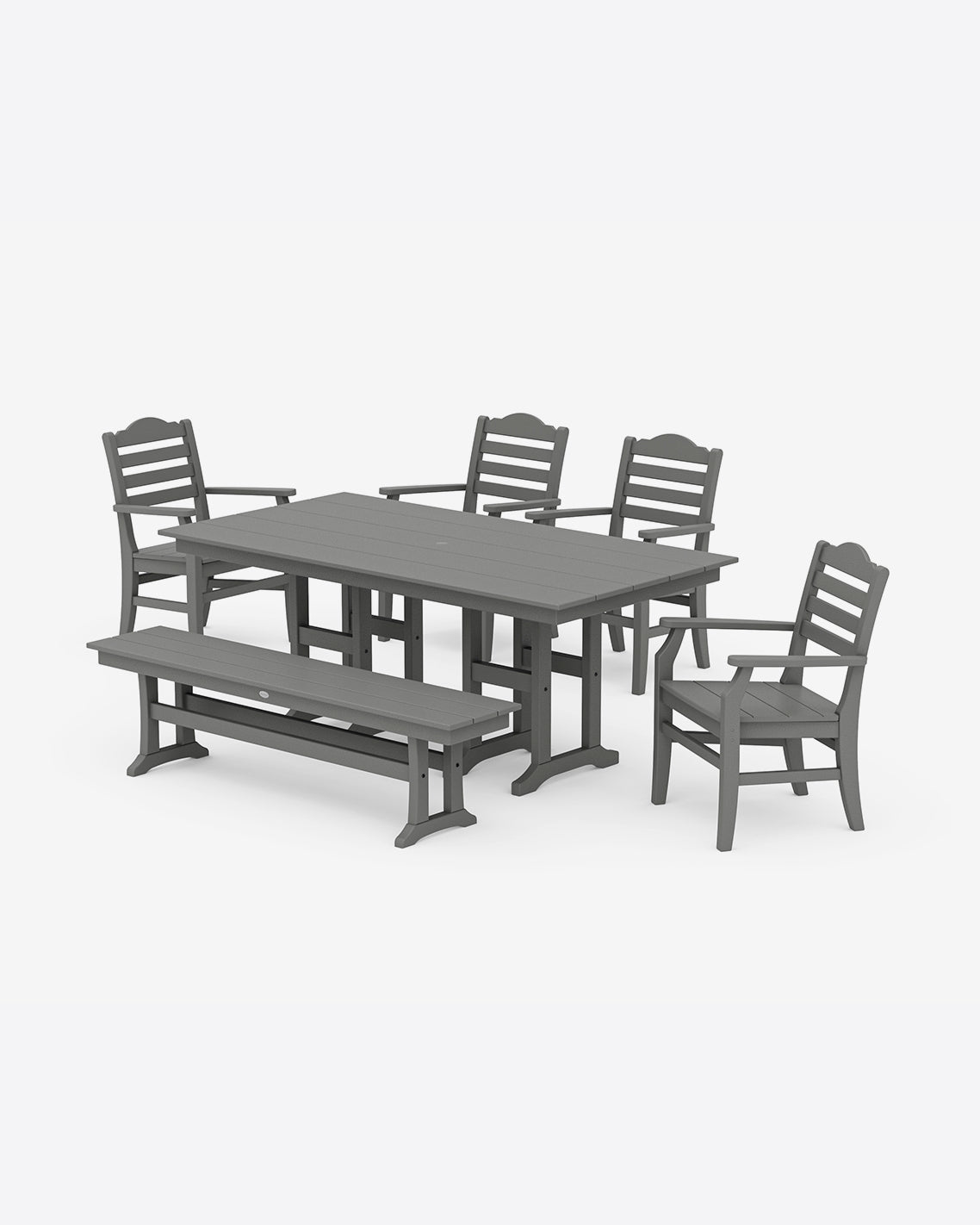 Savannah 6-Piece Farmhouse Dining Set with Bench in Gray | Draper James Sale