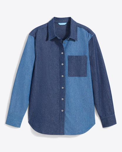 Lynn Long Sleeve Top in Chambray | Draper James Deals