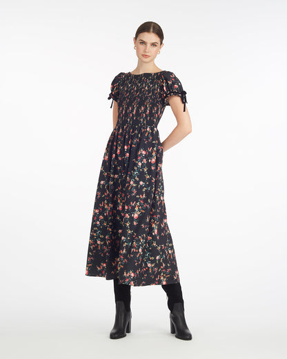 Kelsey Smocked Midi Dress in Garden Rose | Draper James Exclusive