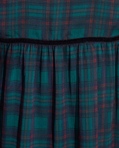Bow Long-Sleeve Top in Evergreen Tartan | Draper James Signature