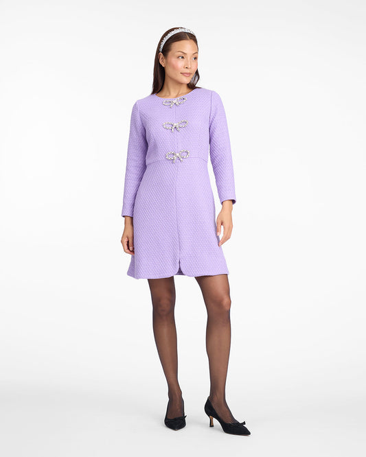 Long-Sleeve Sadie Shift Dress in Lilac | Draper James Classic