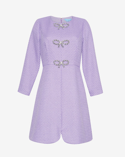 Long-Sleeve Sadie Shift Dress in Lilac | Draper James Classic