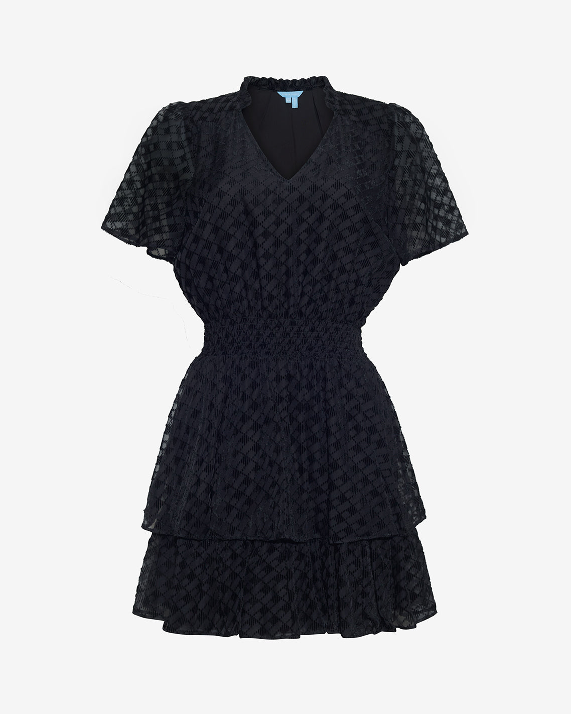 Alana Tiered Mini Dress in Velvet Burnout | Draper James Essential