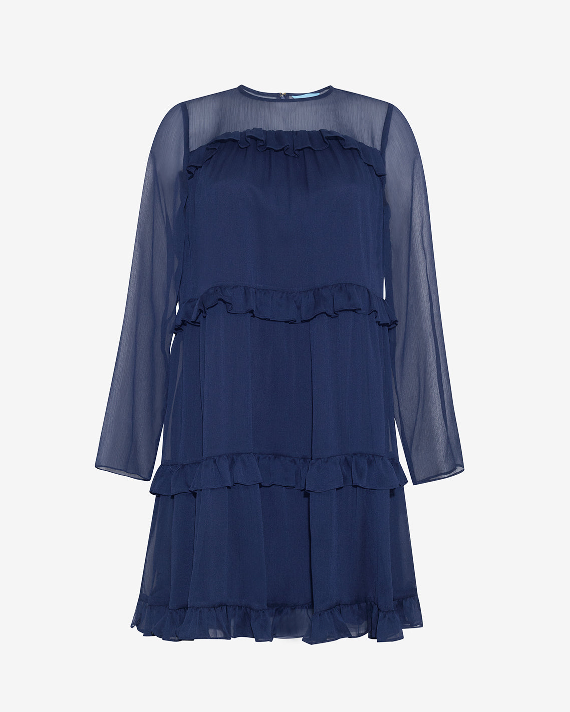 Frannie Ruffle Mini Dress in Baritone Blue | Draper James Popular
