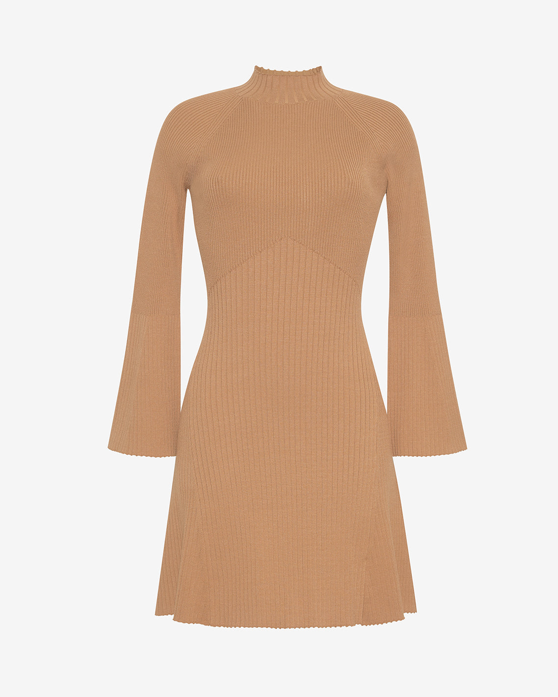 Lennox Mockneck Ribbed Knit Dress in Chestnut | Draper James Deals