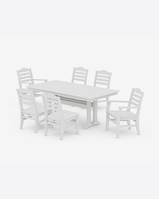 Savannah 7-Piece Farmhouse Dining Set with Trestle Legs | Draper James Best Price