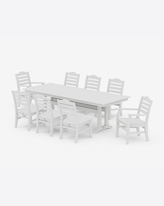 Savannah 9-Piece Farmhouse Dining Set with Trestle Legs | Draper James Classic