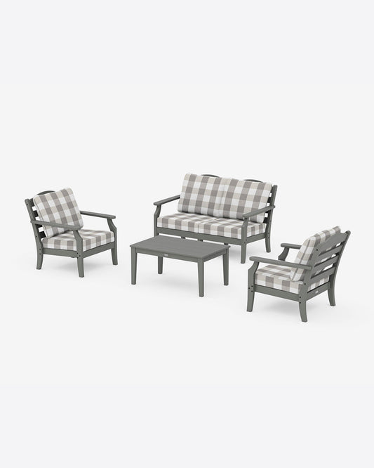 Savannah 4-Piece Deep Seating Set with Loveseat in Buffalo Plaid | Draper James New