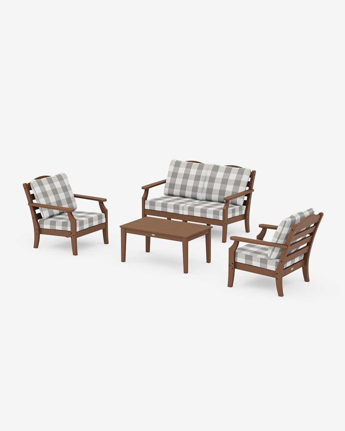 Savannah 4-Piece Deep Seating Set with Loveseat in Buffalo Plaid | Draper James Great Value