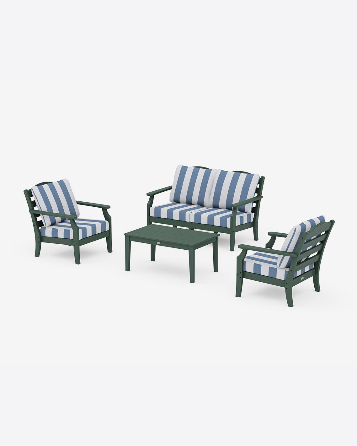 Savannah 4-Piece Deep Seating Set with Loveseat in Cabana Stripe | Draper James Best Seller