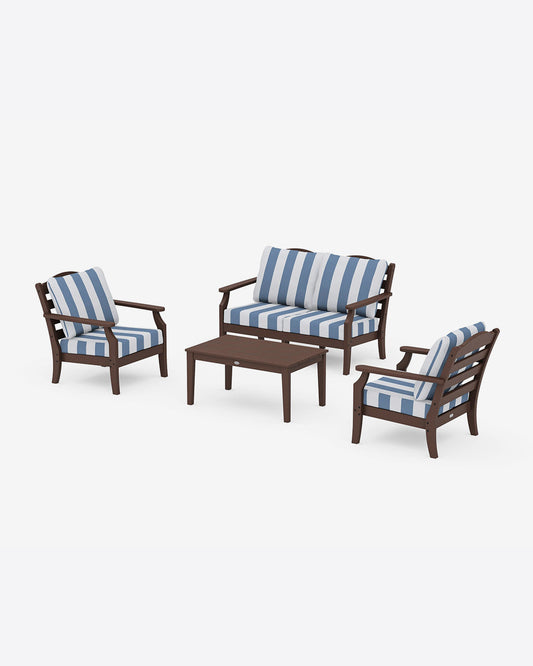 Savannah 4-Piece Deep Seating Set with Loveseat in Cabana Stripe | Draper James Popular