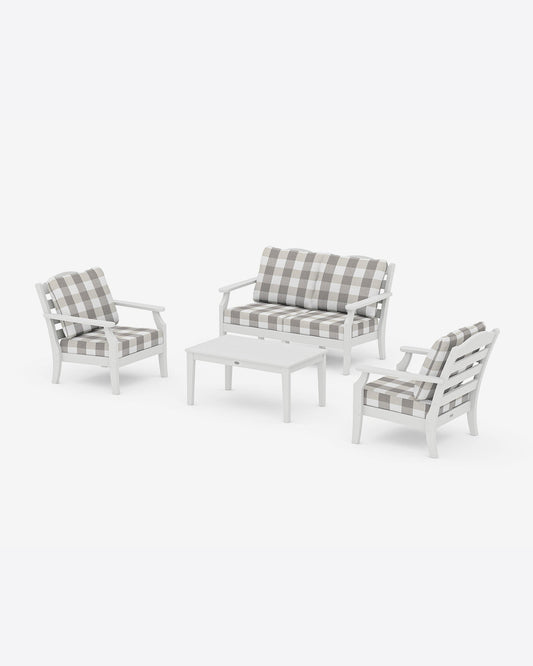 Savannah 4-Piece Deep Seating Set with Loveseat in Buffalo Plaid | Draper James Popular