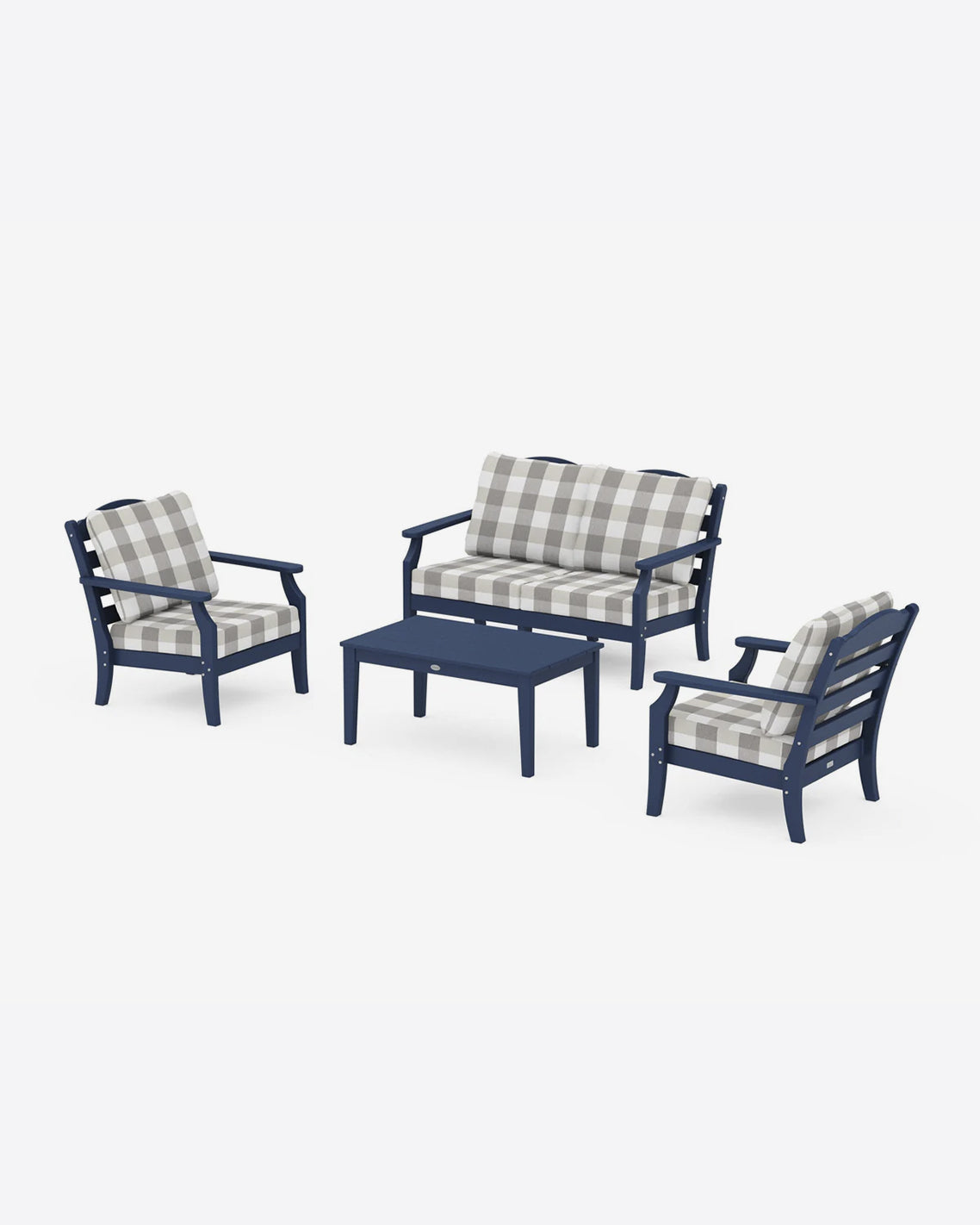 Savannah 4-Piece Deep Seating Set with Loveseat in Buffalo Plaid | Draper James Everyday