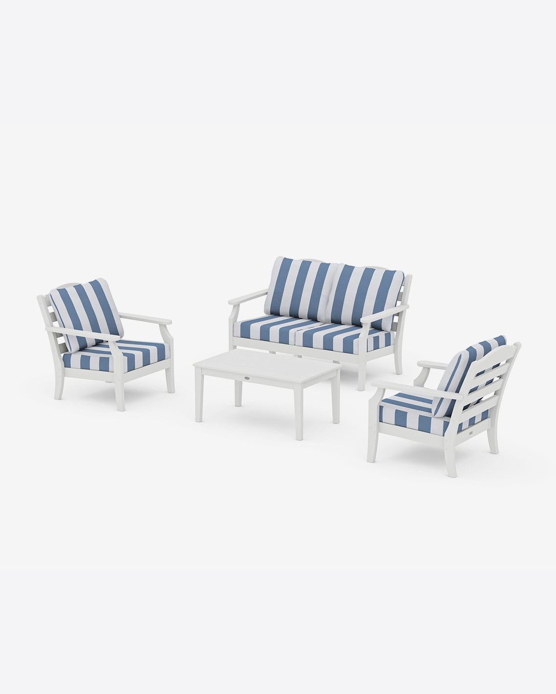 Savannah 4-Piece Deep Seating Set with Loveseat in Cabana Stripe | Draper James Featured