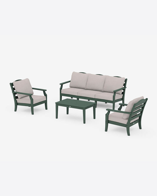 Savannah 4-Piece Seating Set with Sofa in Cream | Draper James Signature