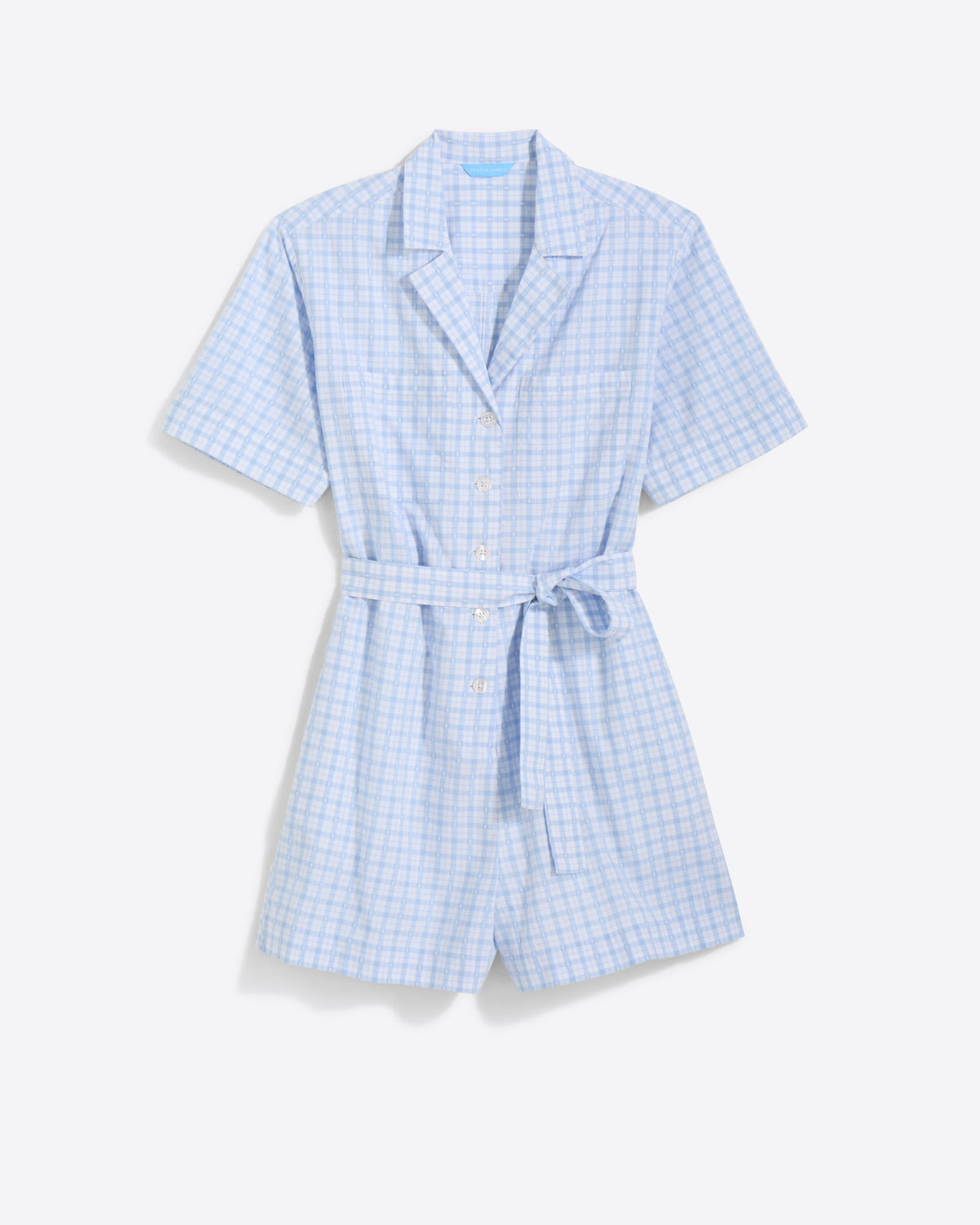 Tie Waist Romper in Cotton Dobby Rompers | Draper James Quality