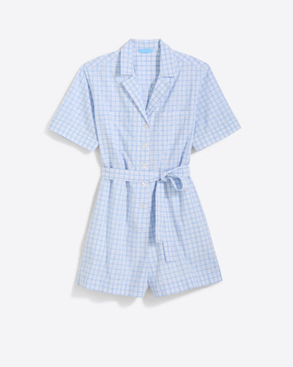 Tie Waist Romper in Cotton Dobby Rompers | Draper James Quality