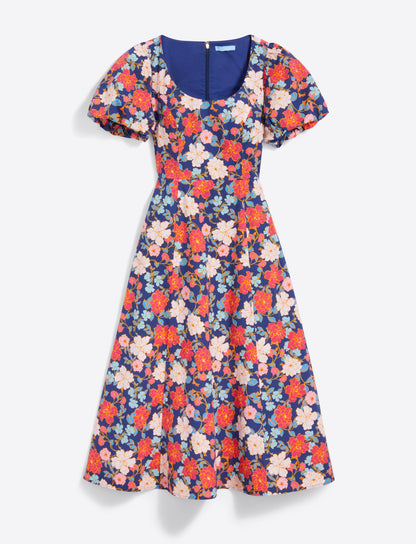 Julianne Midi Dress in Stretch Poplin | Draper James Best Seller