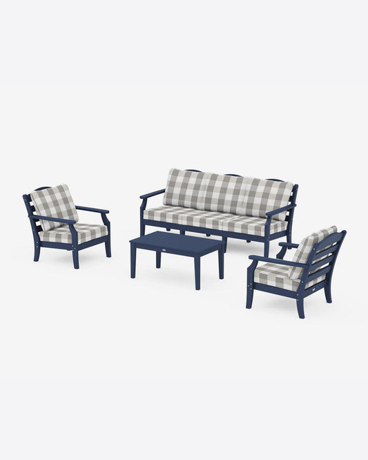 Savannah 4-Piece Deep Seating Set with Sofa in Buffalo Plaid | Draper James Special Offer