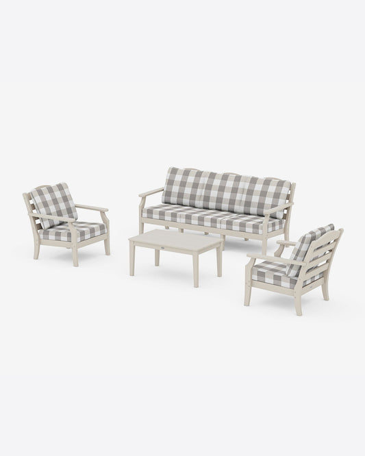 Savannah 4-Piece Deep Seating Set with Sofa in Buffalo Plaid | Draper James Recommended