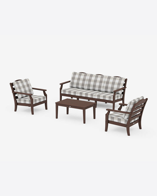 Savannah 4-Piece Deep Seating Set with Sofa in Buffalo Plaid | Draper James Popular