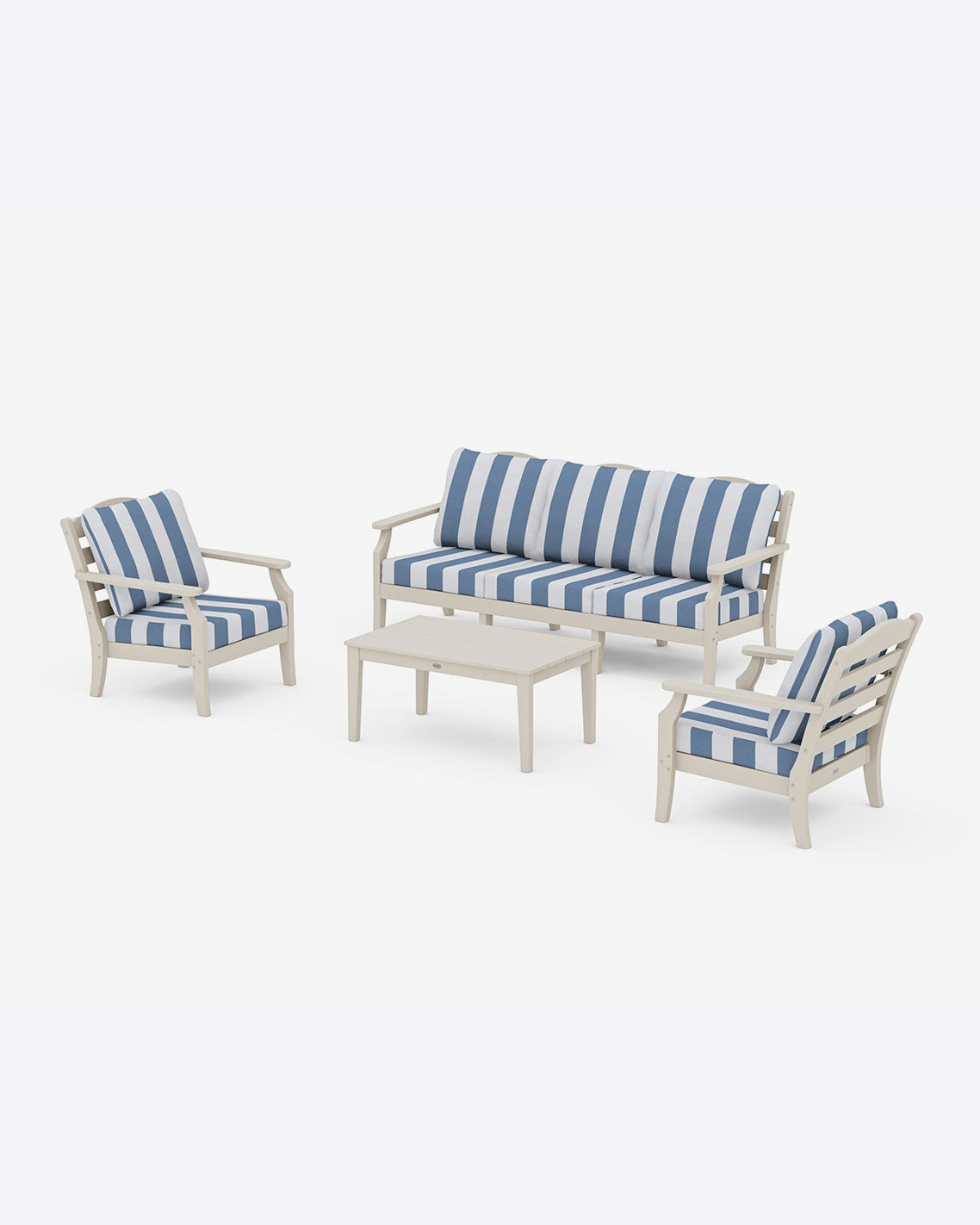 Savannah 4-Piece Deep Seating Set with Sofa in Cabana Stripe | Draper James Best Seller