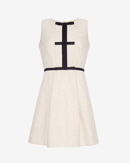 Sarabeth Tweed Mini Dress in Vanilla | Draper James New